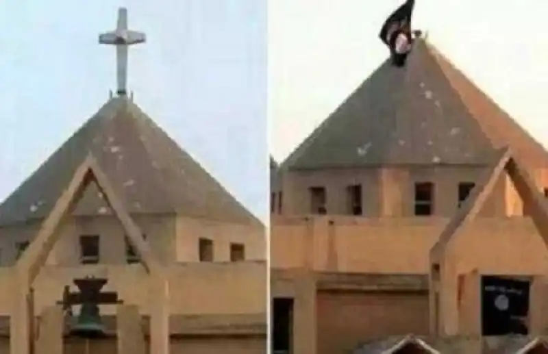 Isis - Dissacrazione di una chiesa a Mosul 6