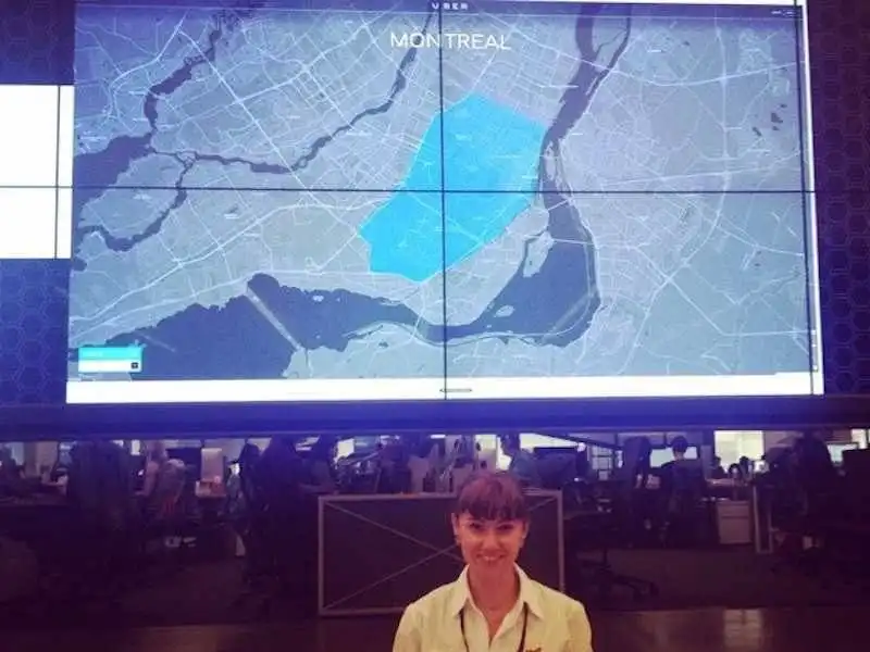 mappatura su schermi giganti uffici uber
