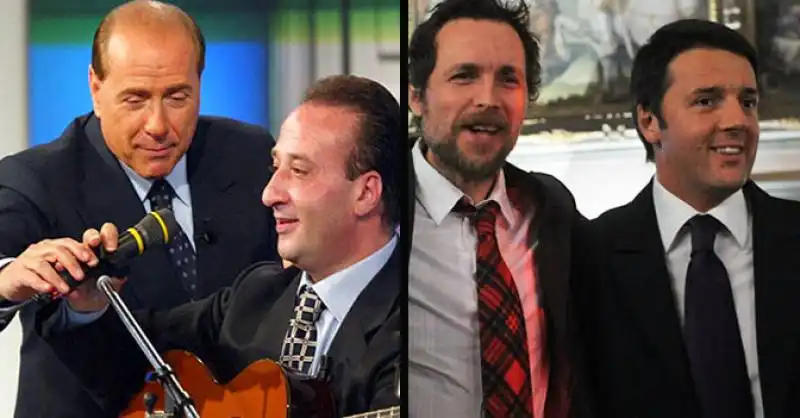 RENZI E JOVANOTTI , APICELLA E BERLUSCONI