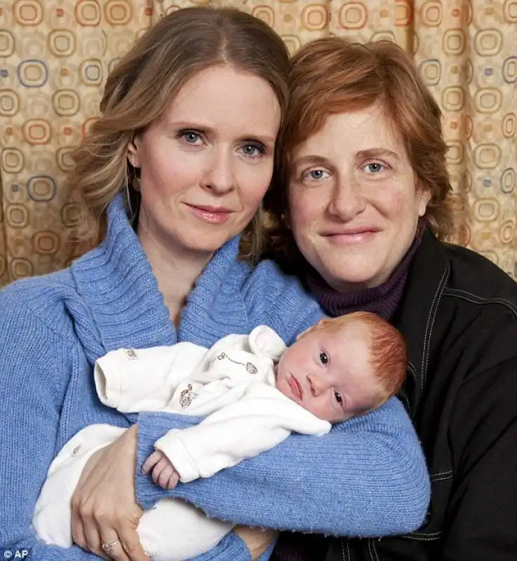 Sex and the City star Cynthia Nixon and Christine Marinoni