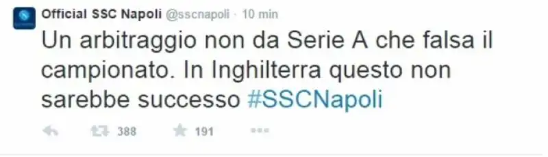 TWEET NAPOLI