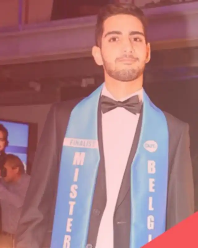 abdellah bijat con la fascia mister gay belgium