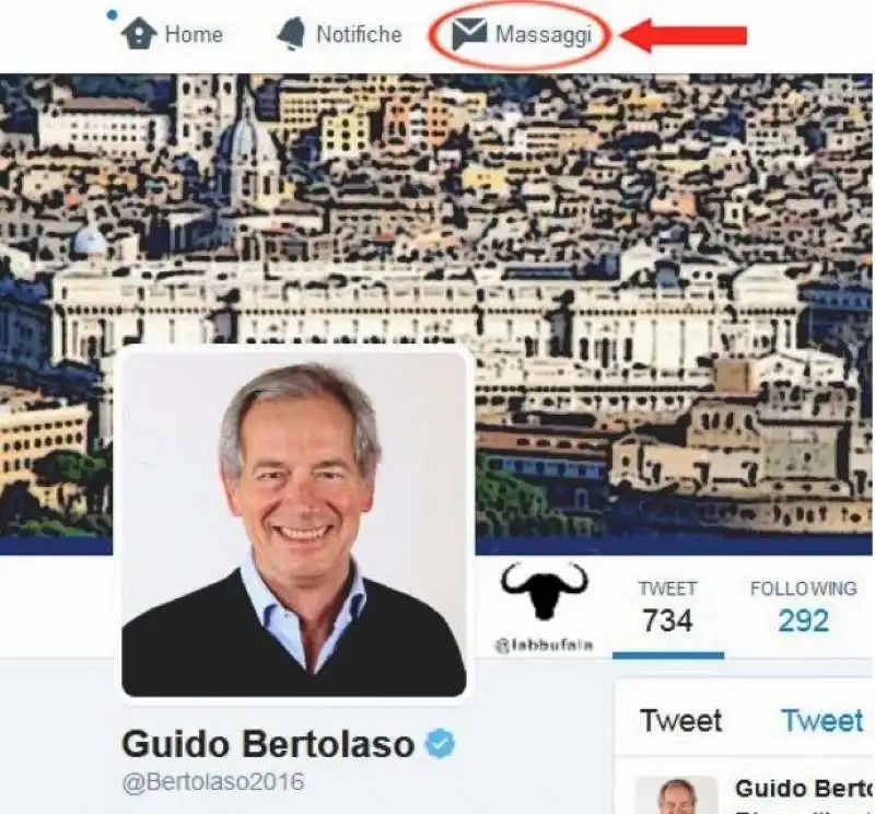 il profilo twitter di bertolaso