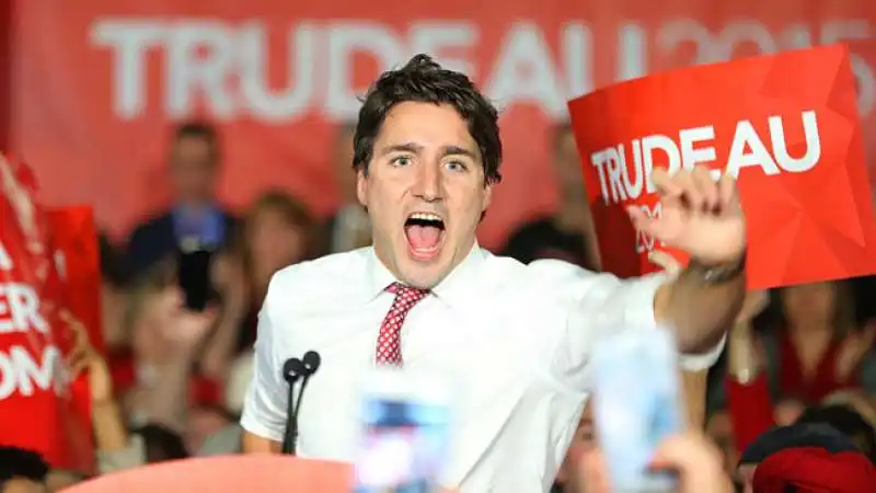 justin  trudeau comizio 