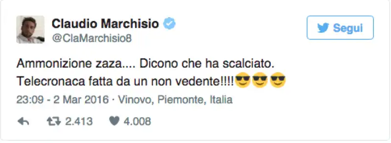 MARCHISIO CERQUETI TWEET