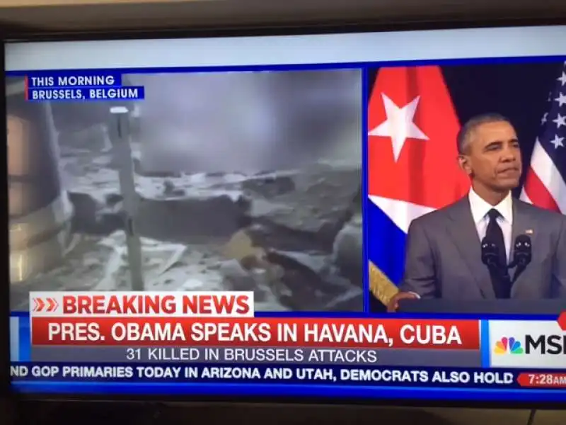 OBAMA PARLA A CUBA MA LE TV USA SONO TUTTE SU BRUXELLES