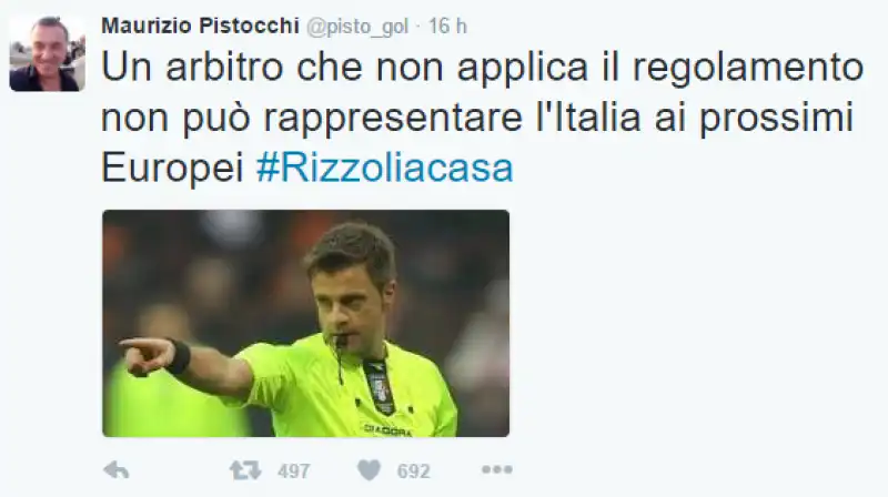 PISTOCCHI CONTRO RIZZOLI