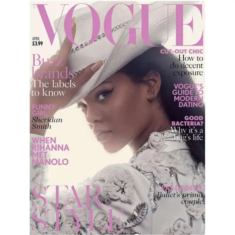 rihanna western e lustrini su vogue