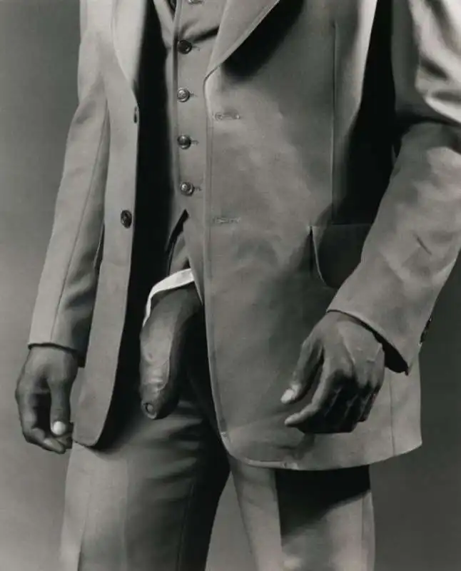 robert mapplethorpe man in polyester suit