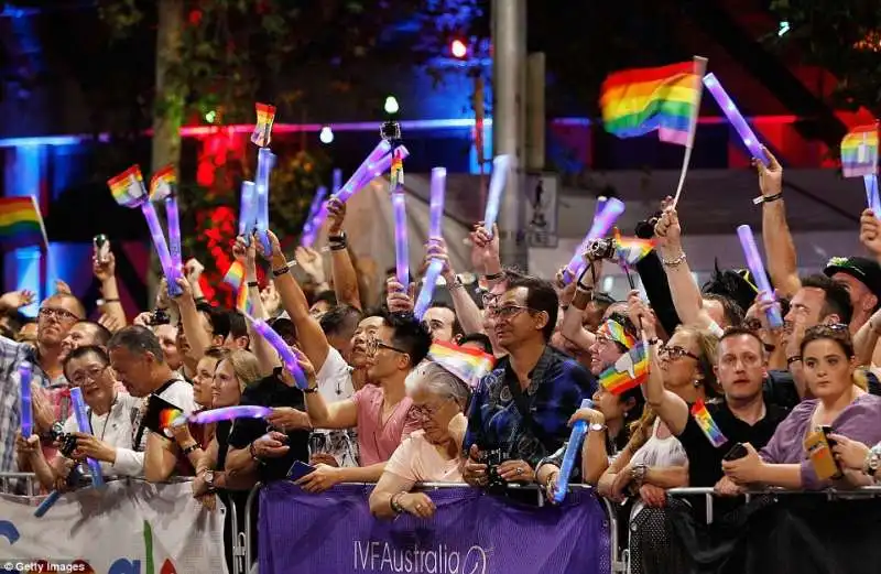 spettatori mardi gras a sydney