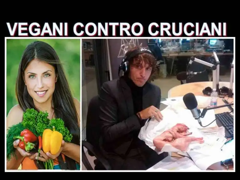 vegani contro cruciani