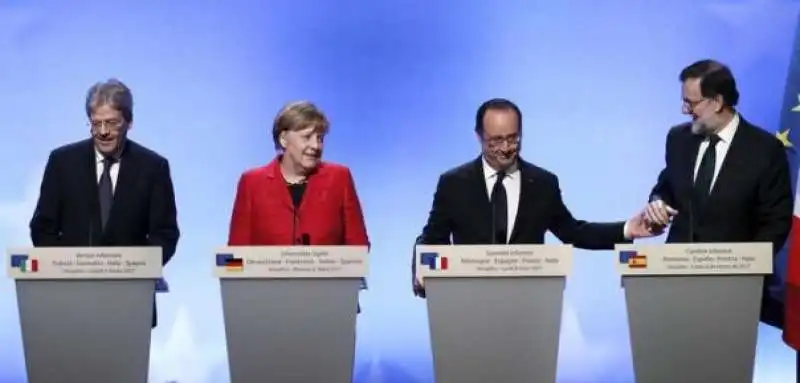 GENTILONI MERKEL HOLLANDE RAJOY