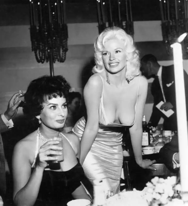 jayne mansfield  sophia loren 