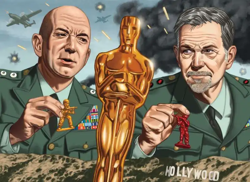 jeff bezos e reed hastings all assalto di hollywood