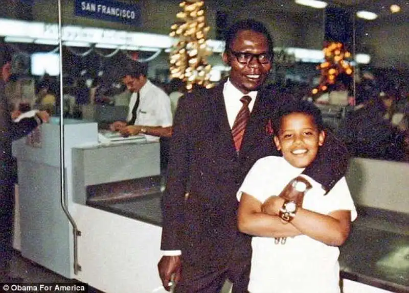 Obama con il padre 