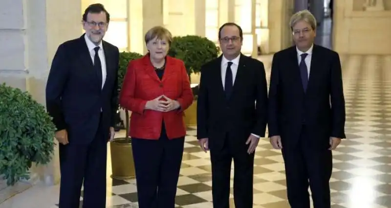 RAJOY MERKEL HOLLANDE GENTILONI 