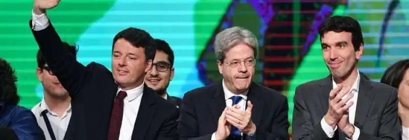 renzi gentiloni martina