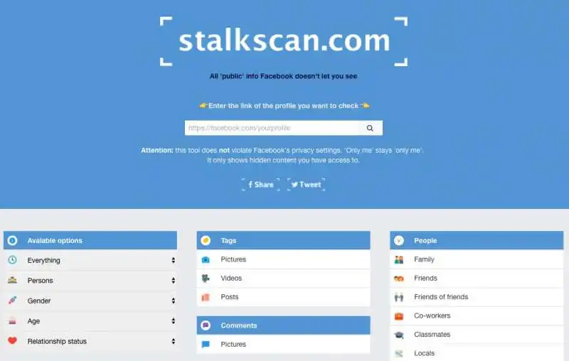 STALKSCAN FACEBOOK STALKER