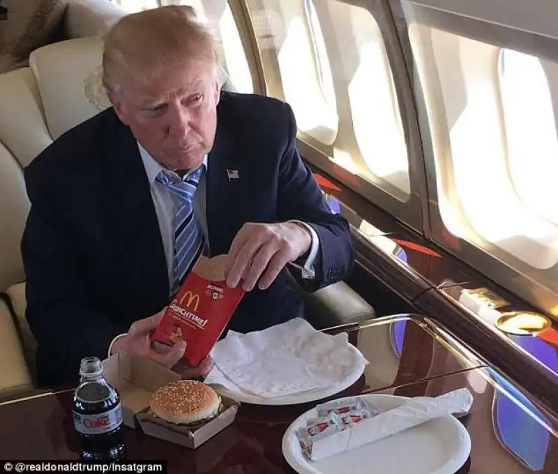 trump mangia mcdonalds