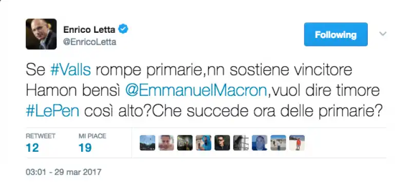 TWEET ENRICO LETTA