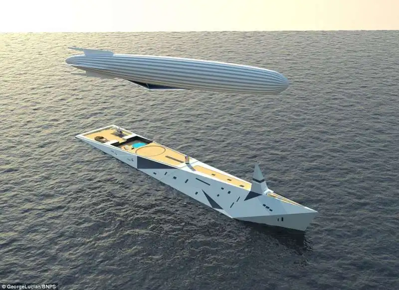 zeppelin sullo yacht