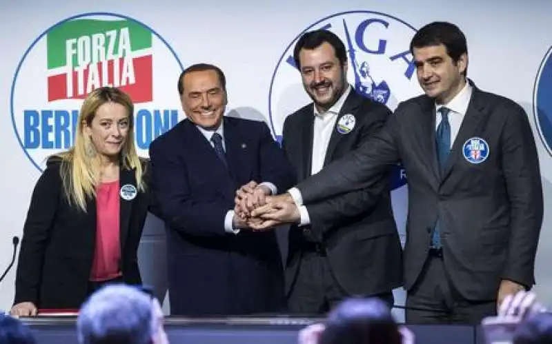 berlusconi salvini meloni fitto