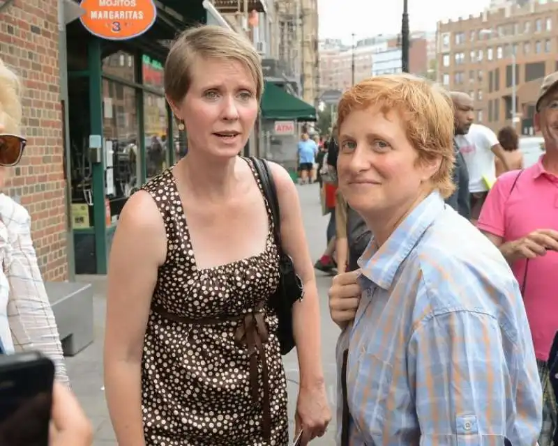 cynthia nixon con la moglie christine marinoni