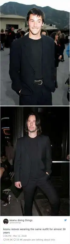 keanu reeves con lo stesso completo