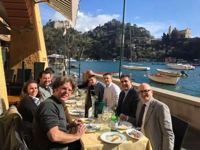 TOTI E SALVINI INSIEME A PRANZO A PORTOFINO 