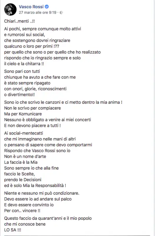 vasco rossi facebook