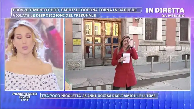 barbara d'urso e l'arresto di fabrizio corona a pomeriggio cinque 2