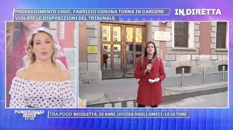 barbara d'urso e l'arresto di fabrizio corona a pomeriggio cinque 3