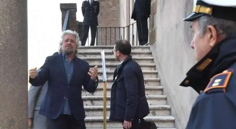 BEPPE GRILLO IN CAMPIDOGLIO PER LO STADIO DELLA ROMA