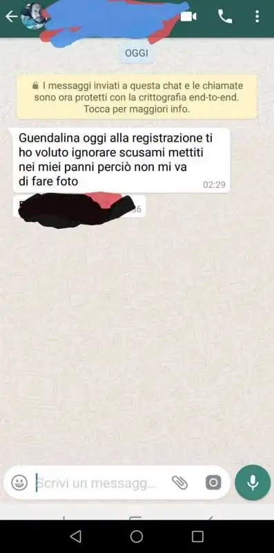 chat tra andrea dal corso e guendalina rodriguez