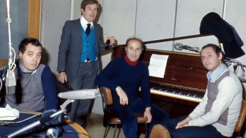 gianni boncompagni, mario marenco, giorgio bracardi e renzo arbore  3