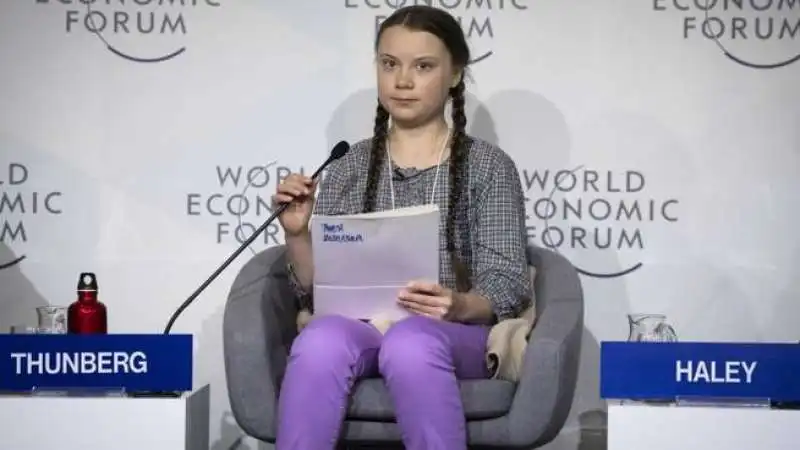 greta  thunberg  a davos