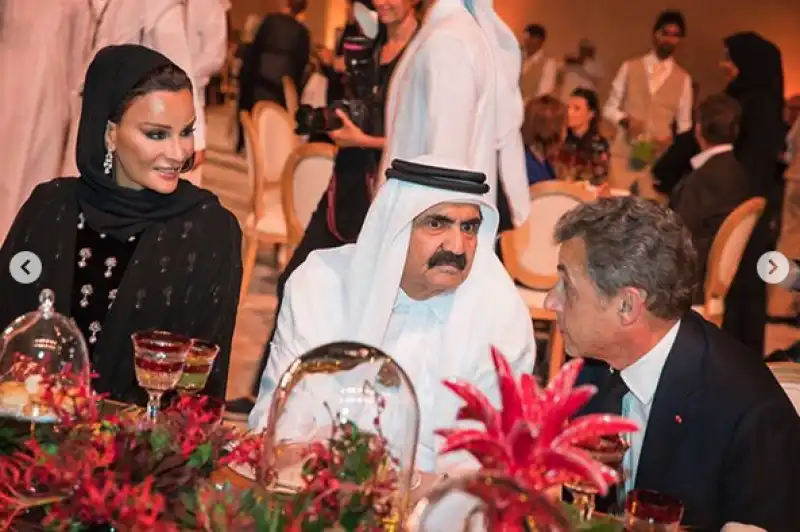 hamad bin khalifa al thani, moza bint nasser  nichoals sarkozy