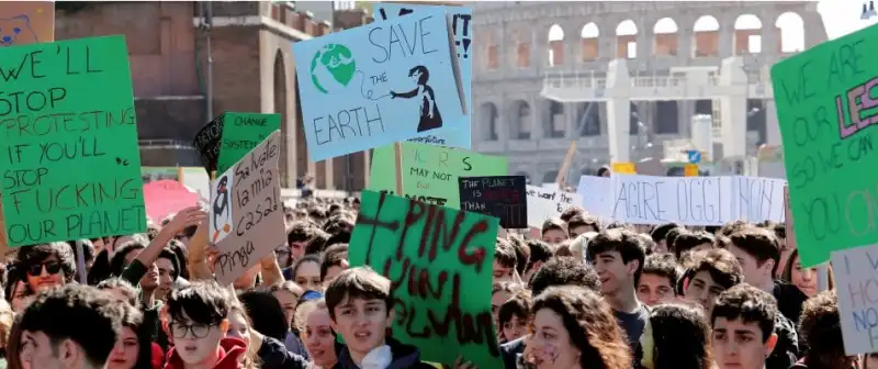 manifestazione roma per il clima