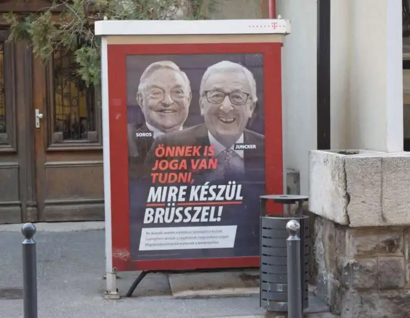 manifesti di orban contro soros e juncker  3