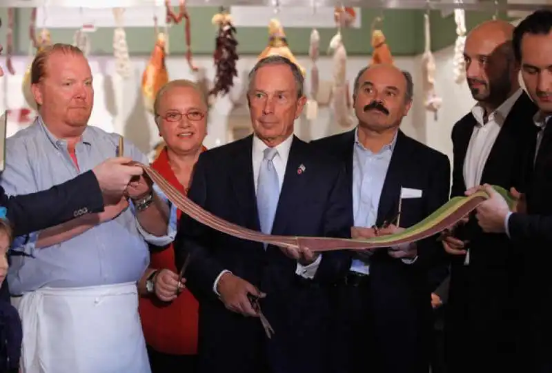 mario batali con lady bastianich michael bloomberg e oscar farinetti e joe bastianich