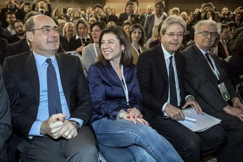 nicola zingaretti paola de micheli paolo gentiloni luigi zanda