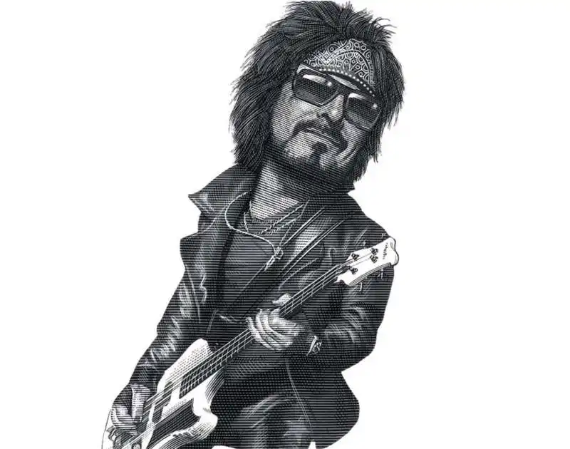 nikki sixx illustrazione di mark summers