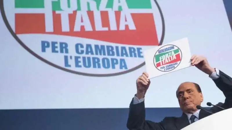 SILVIO BERLUSCONI PRESENTA IL LOGO DI FORZA ITALIA