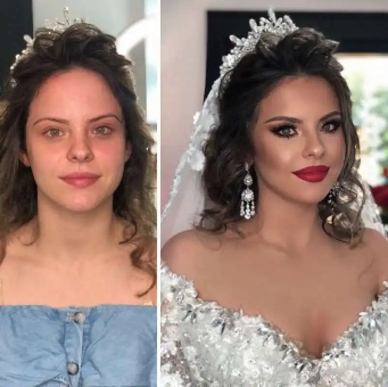 sposa prima e dopo il trucco 10