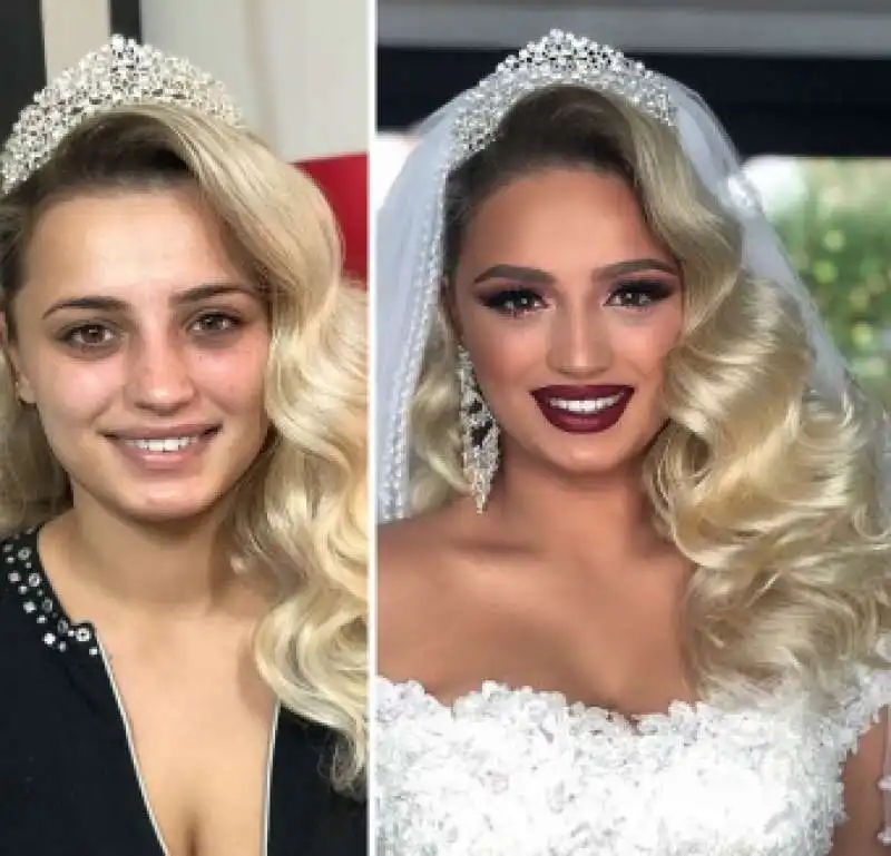 sposa prima e dopo il trucco 2