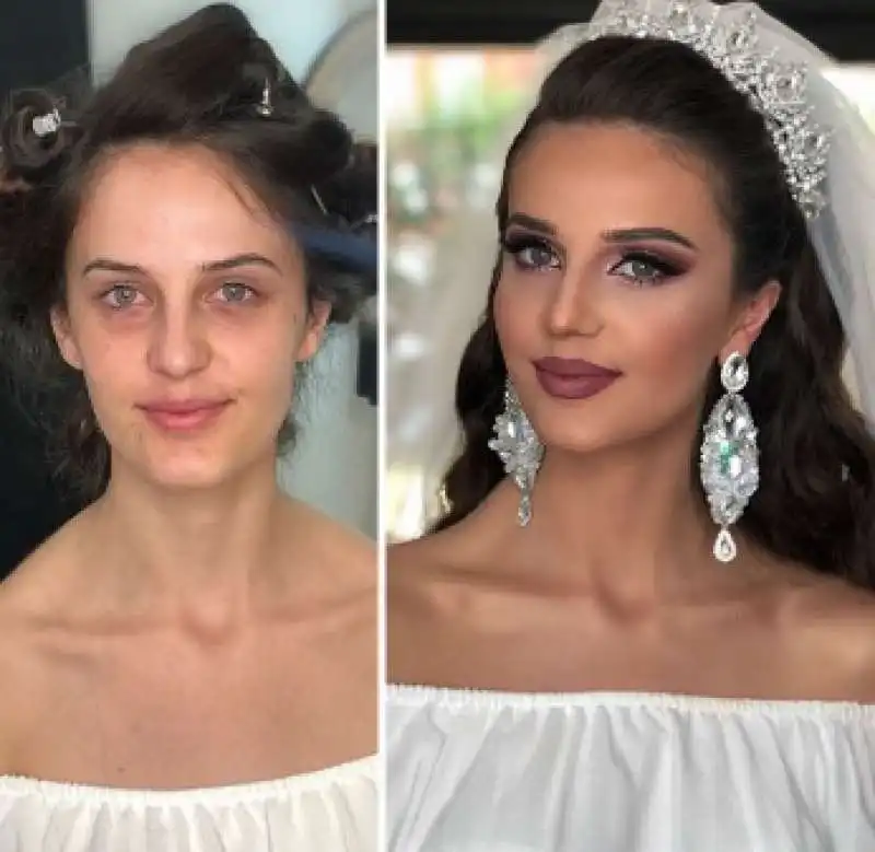 sposa prima e dopo il trucco 9