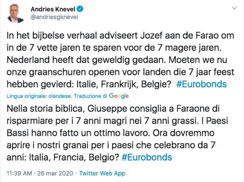 ANDRIES KNEVEL TWEET