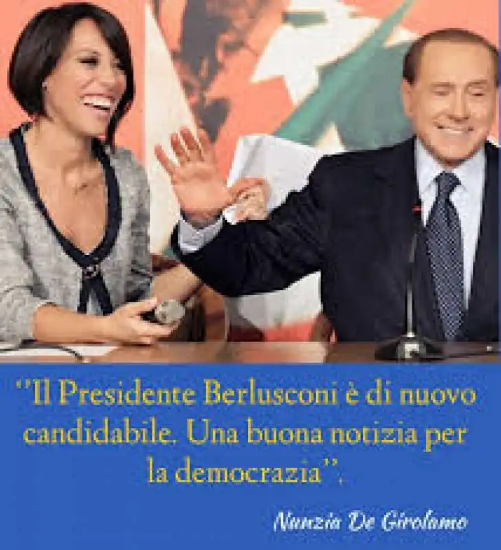 Berlusconi con Nunzia de girolamo