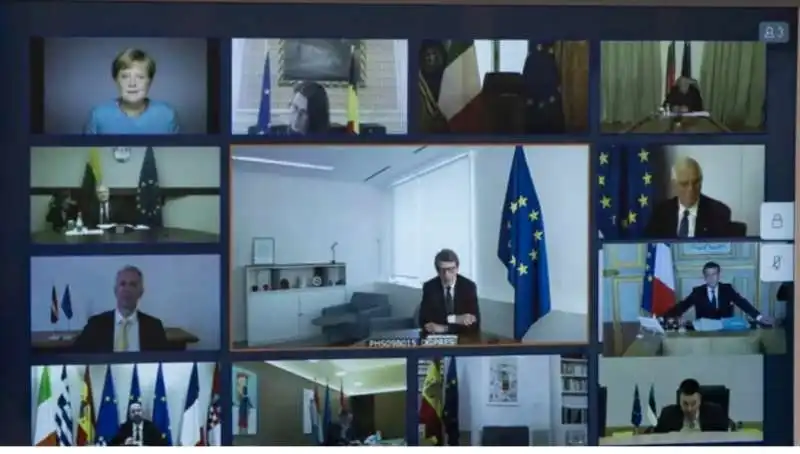 Conte, videoconferenza europea