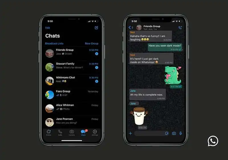 dark mode su whatsapp